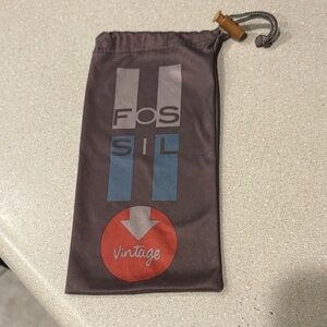 Fossil Brown and Red Men's Pouch
